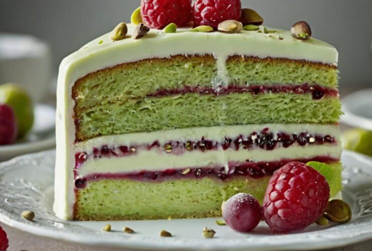 Pistachio Raspberry Dream Cake Recipe