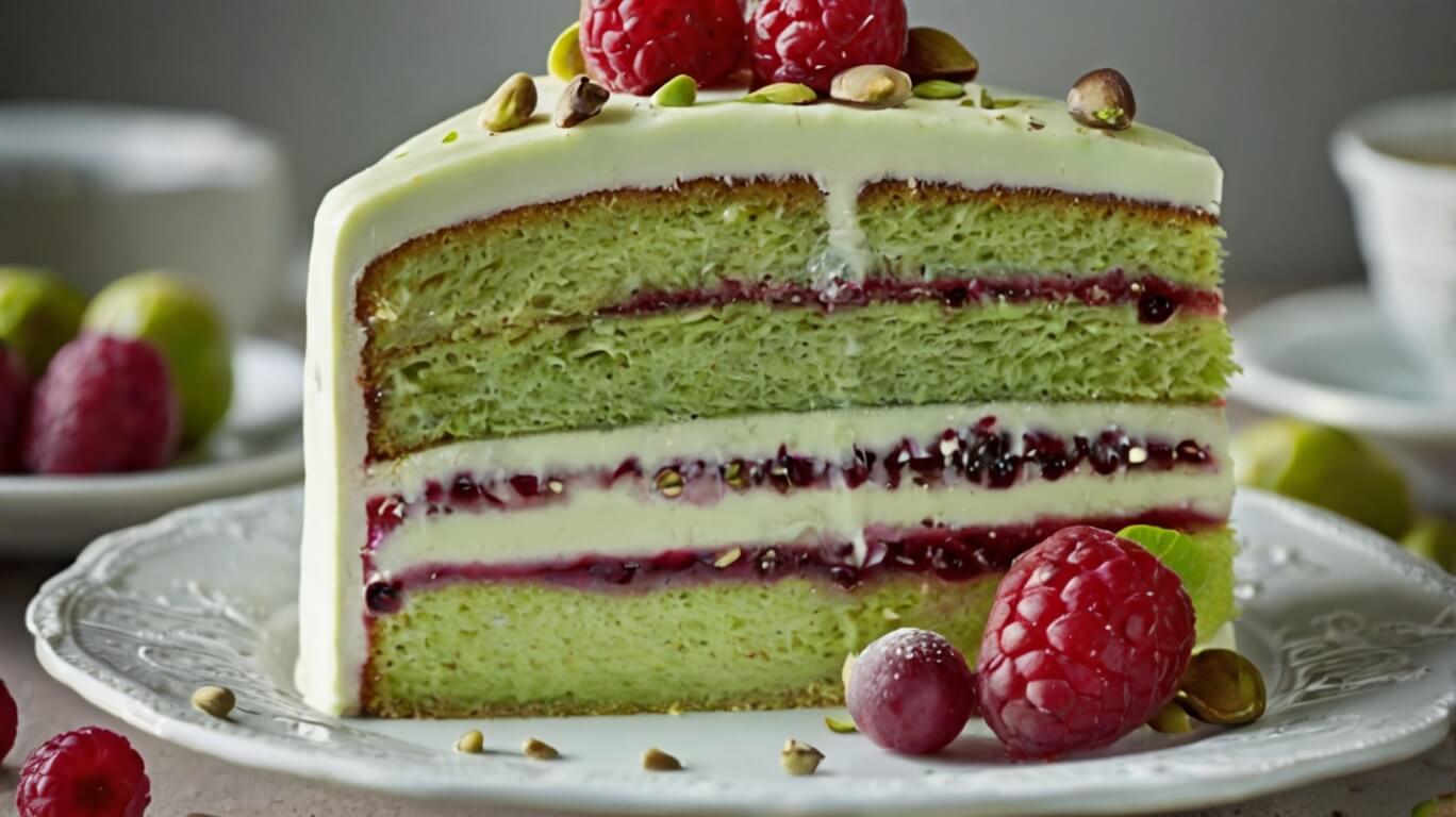 Pistachio Raspberry Dream Cake Recipe