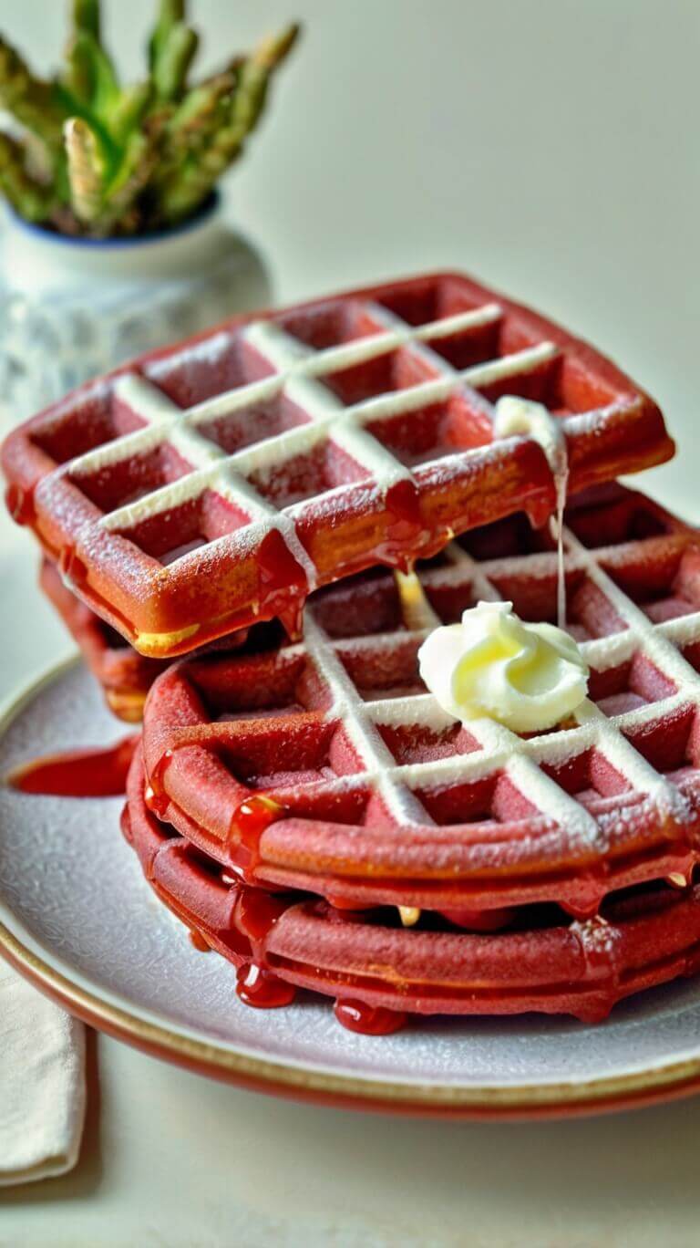 Red Velvet Waffles 