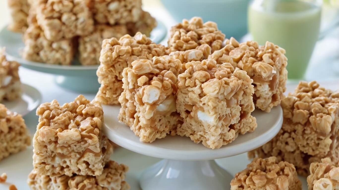 Salted Caramel Rice Krispie Treats Recipe