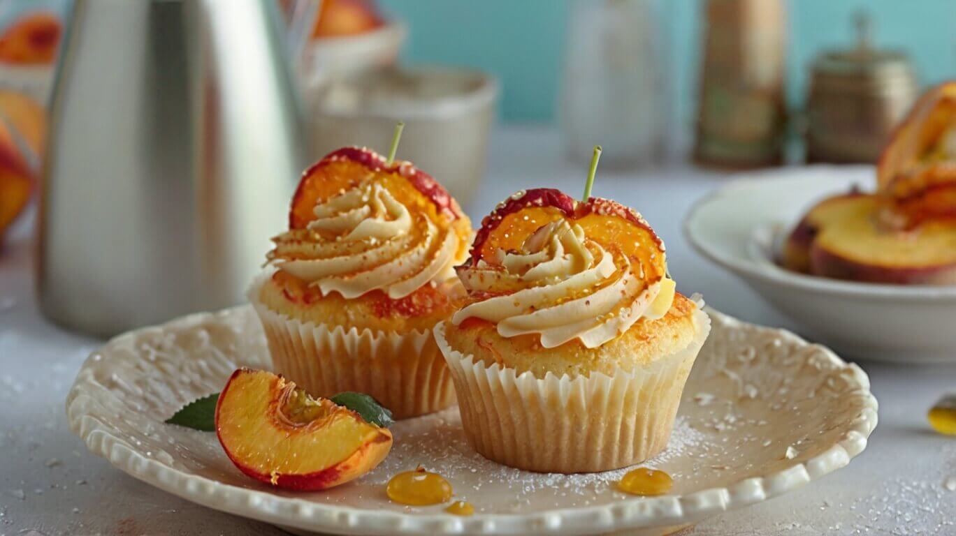 Sweet Peach Bellini Cupcakes Recipe