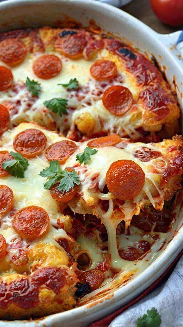 Tater Tot Pizza Casserole 