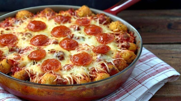 Tater Tot Pizza Casserole Recipe 