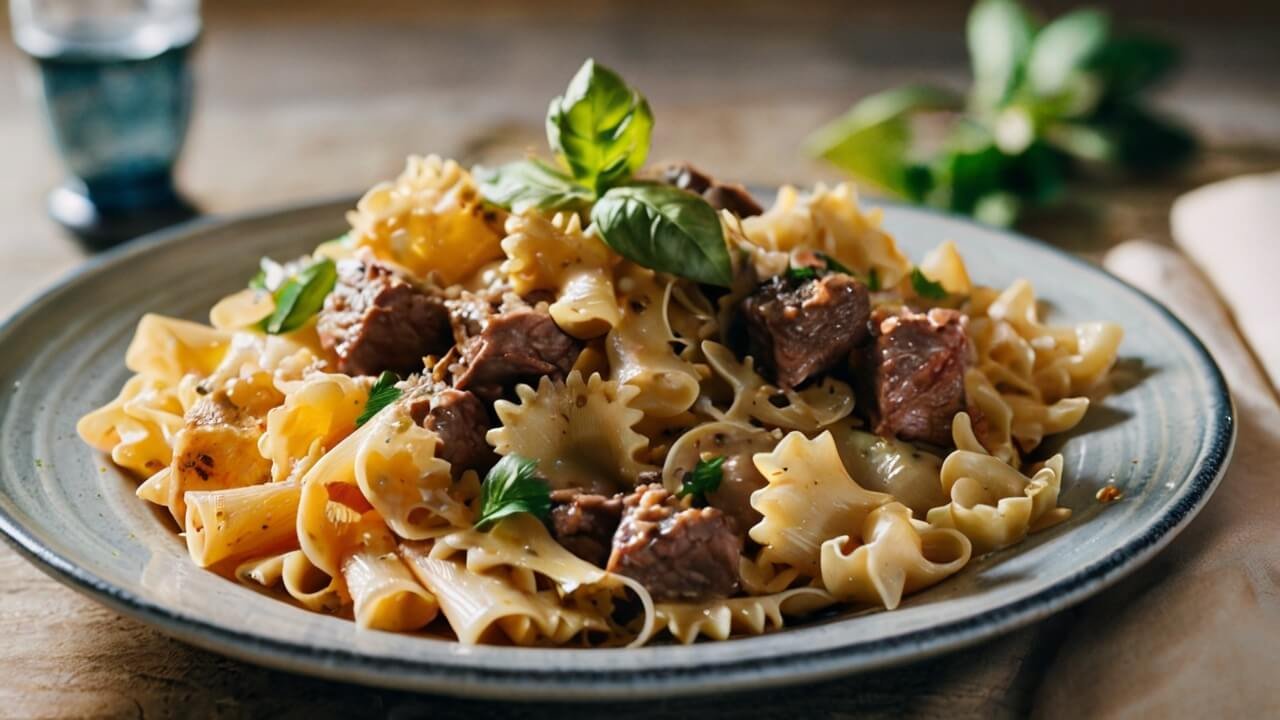 Beef and Bowtie Pasta Recipe