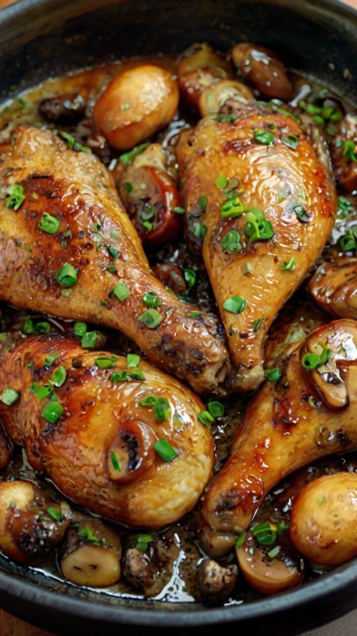 Black Pepper Chicken with Mushrooms