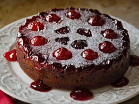 Chocolate Cherry Upside Down Cake Recipe