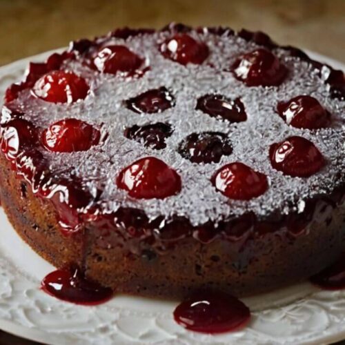 Chocolate Cherry Upside Down Cake Recipe