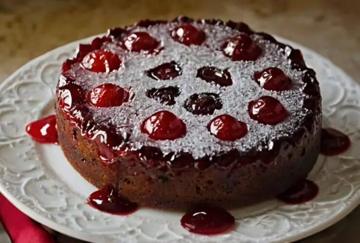 Chocolate Cherry Upside Down Cake Recipe