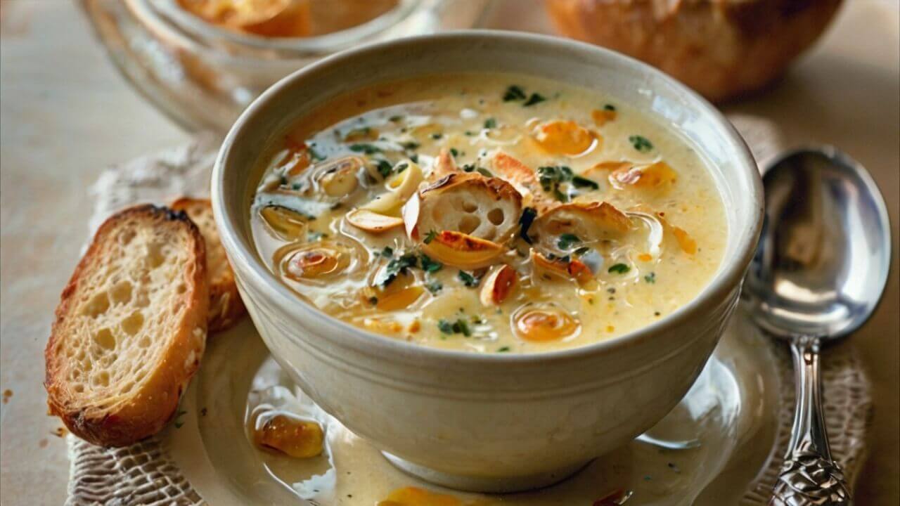 Country French Garlic Soup Recipe