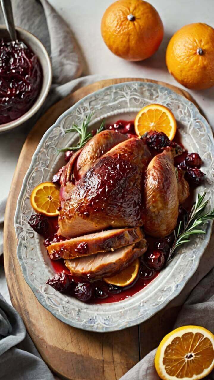 Cranberry Orange Glazed Turkey Breast