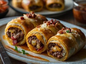 Garlic Butter Bacon Cheeseburger Rollups Recipe