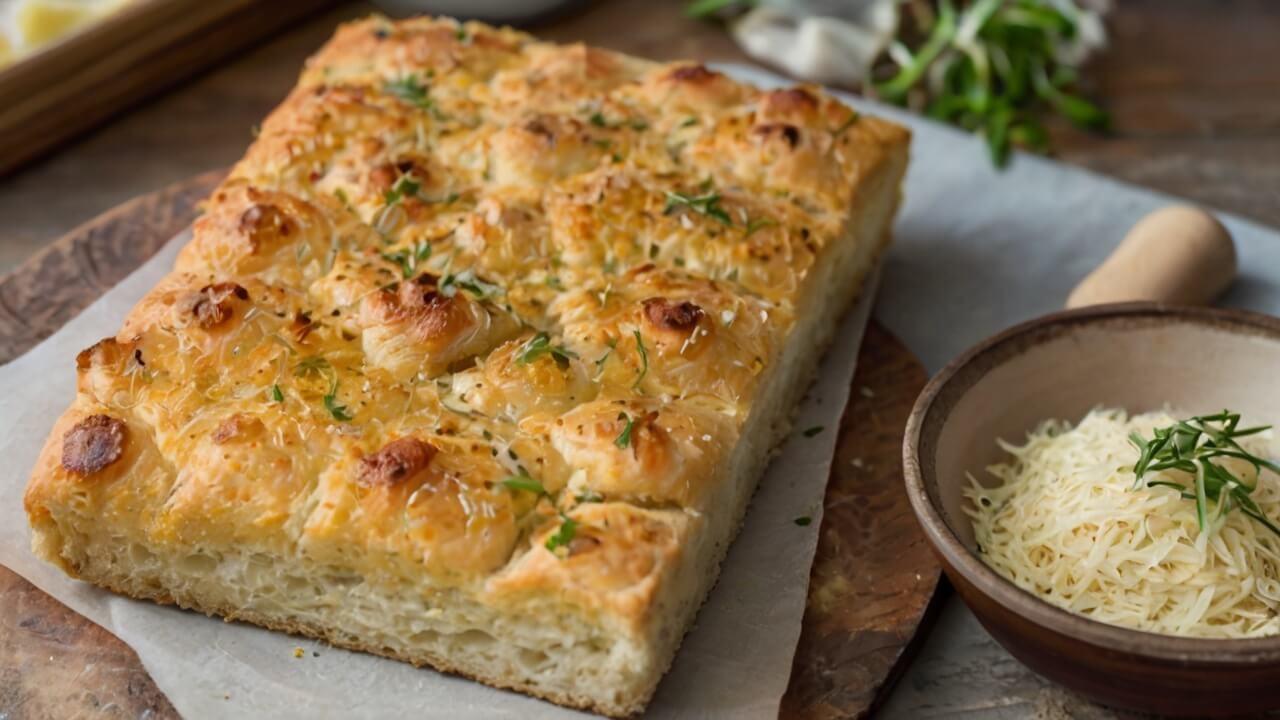 Garlic Parmesan Focaccia Recipe