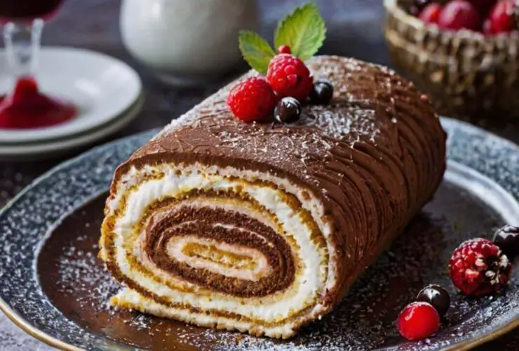 Gourmet Tiramisu Yule Log Cake Recipe