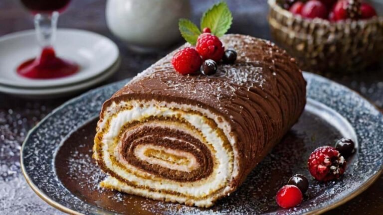 Gourmet Tiramisu Yule Log Cake Recipe