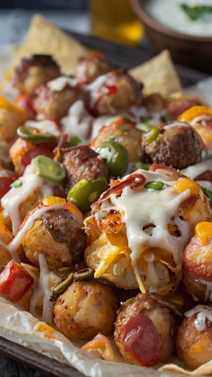 Loaded Cowboy BBQ Tater Tot Nachos
