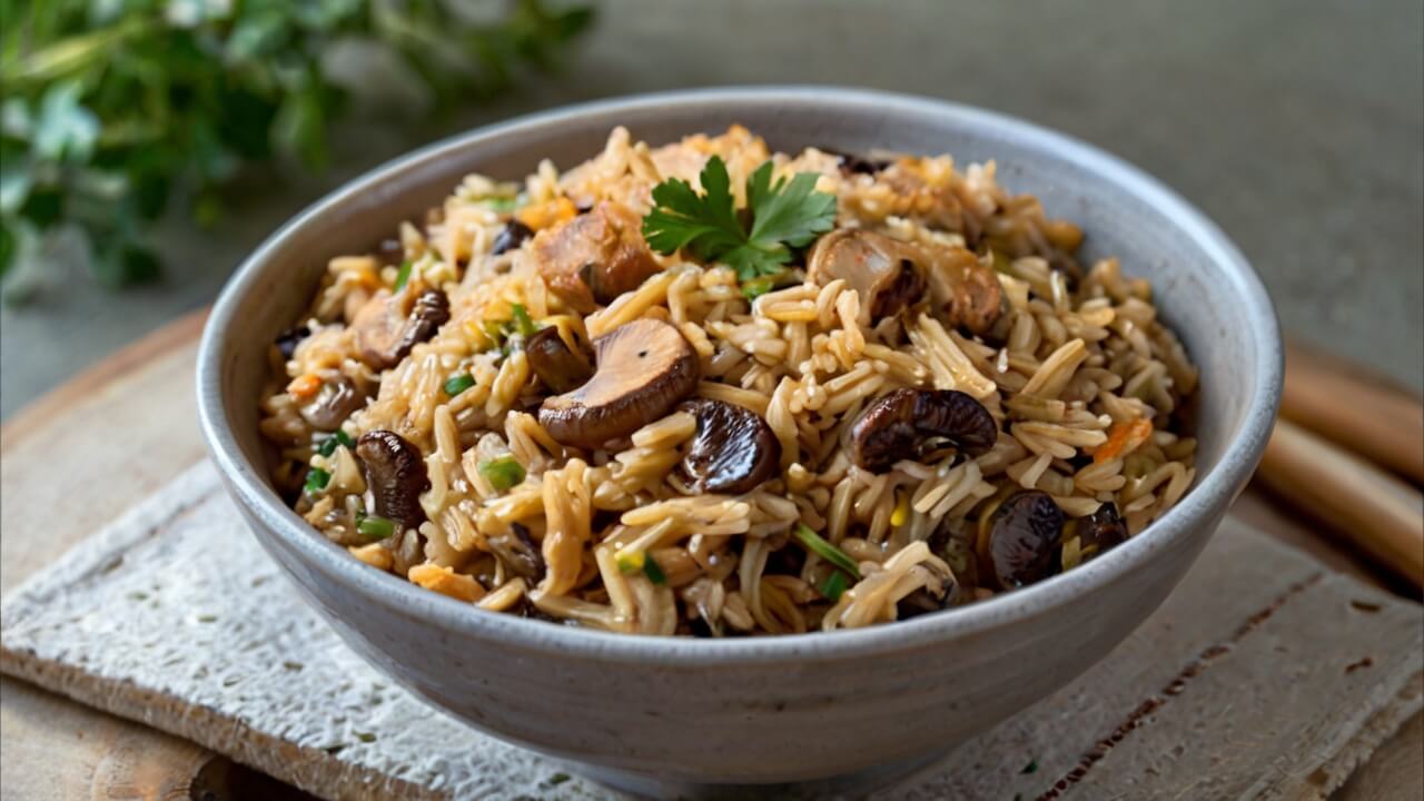 One Pot Mushroom Rice Recipe