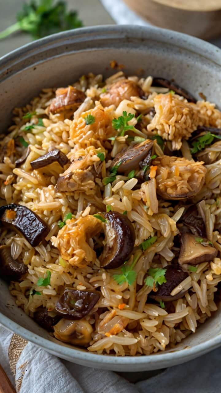 One Pot Mushroom Rice