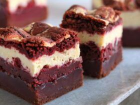 Red Velvet Bottom Cheesecake Mini Brownies