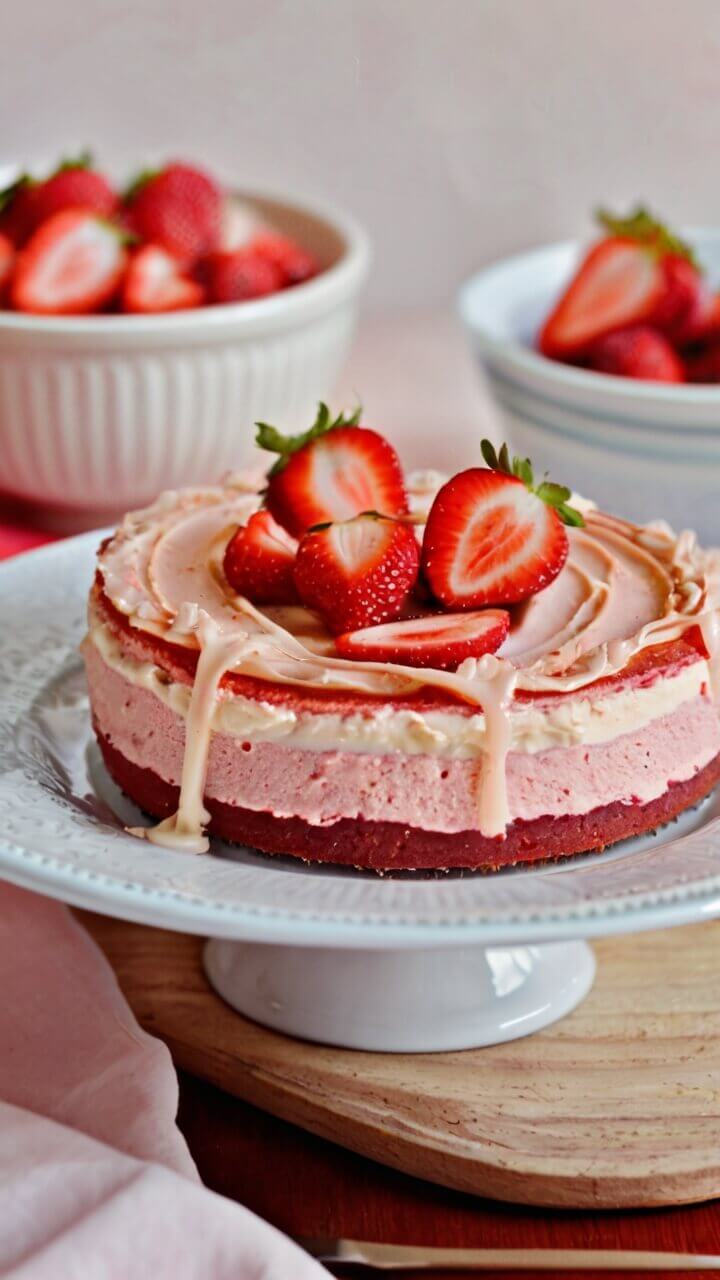 Strawberry Red Velvet Cheesecake
