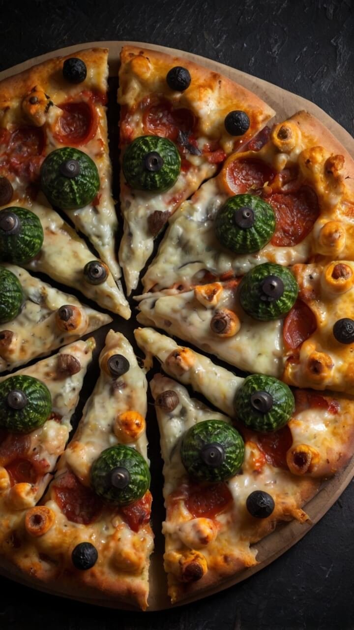 Spooky Halloween Pizza