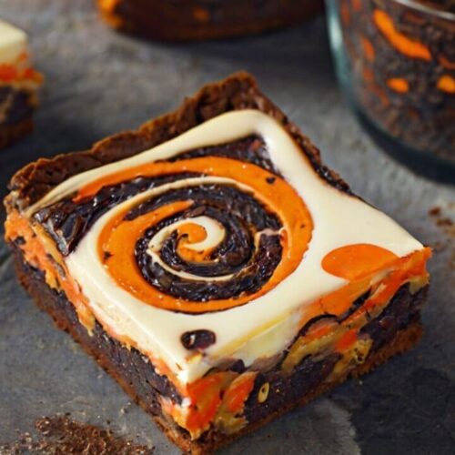 Halloween Cream Cheese Swirl Brownies Recipe