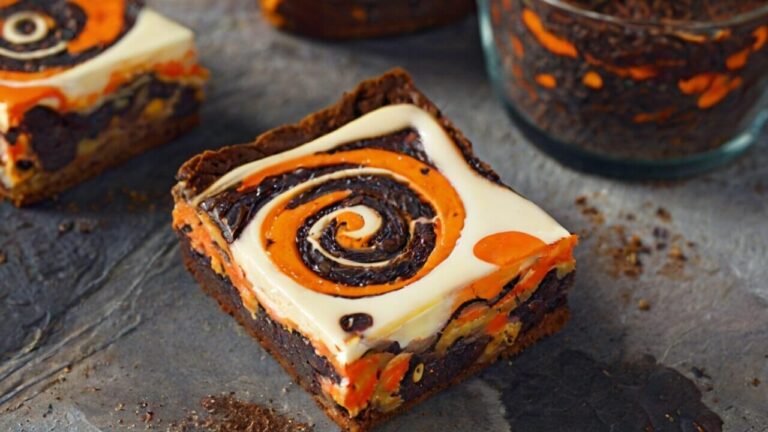 Halloween Cream Cheese Swirl Brownies Recipe