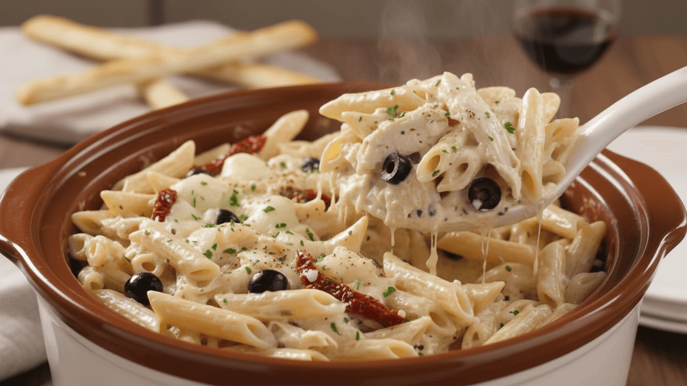 Crockpot Olive Garden Chicken Pasta Recipe
