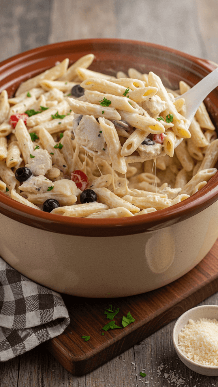 Crockpot Olive Garden Chicken Pasta 