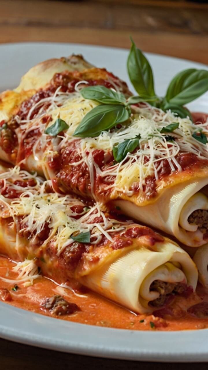 Olive Garden Three Meat Manicotti