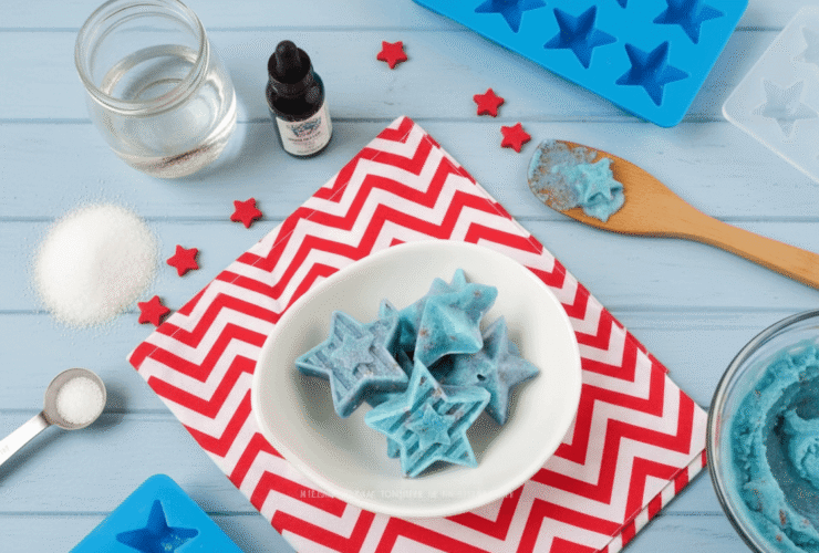 DIY Patriotic Star Sugar Scrub Bars Recipe