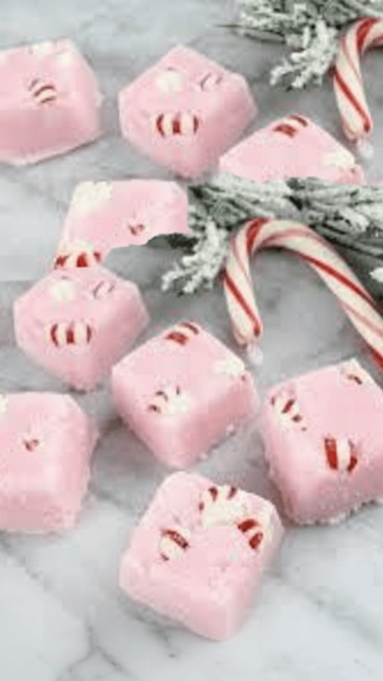 Candy Cane Sugar Scrub Cubes