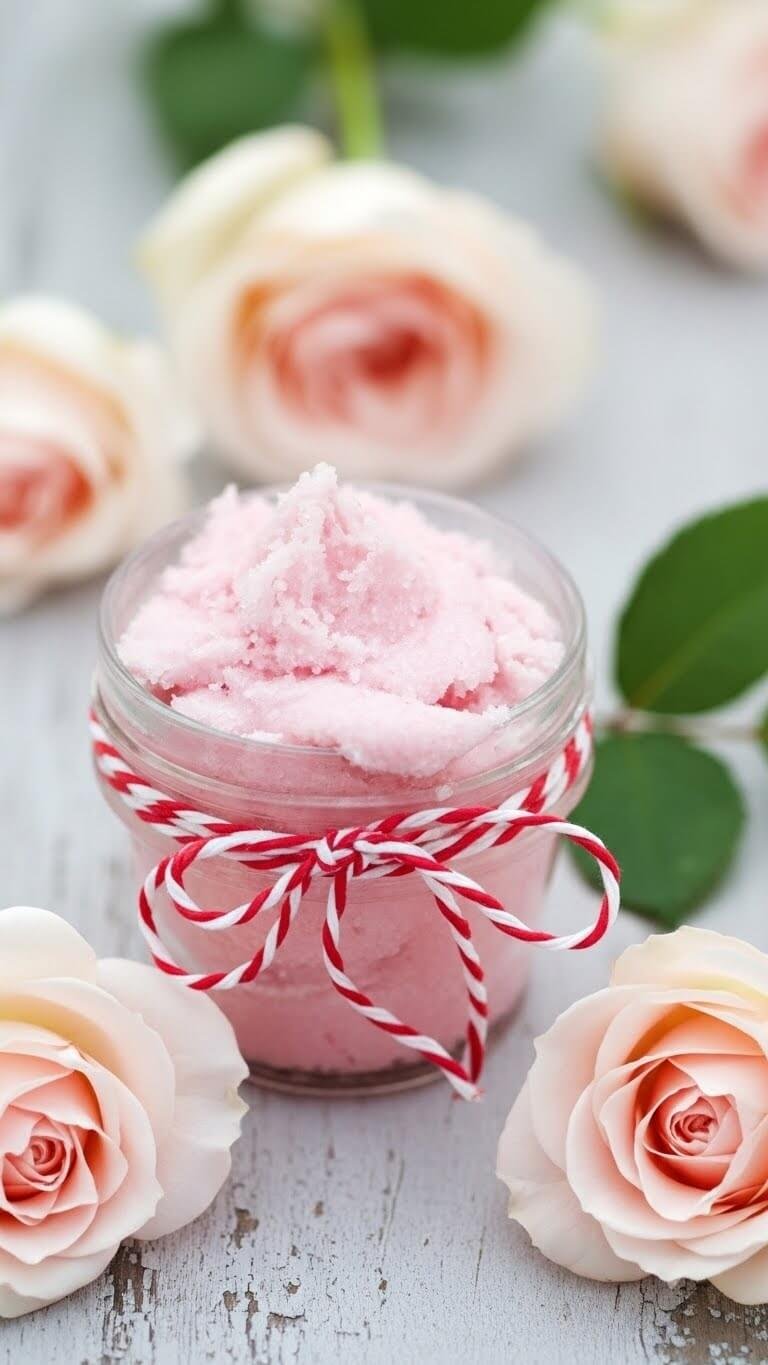 DIY Vanilla Rose Sugar Scrub