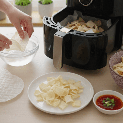 Air Fryer Rice Paper Chips Recipe