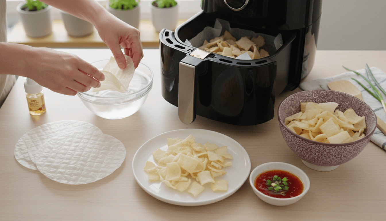 Air Fryer Rice Paper Chips Recipe