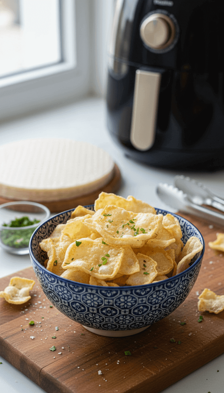 Air Fryer Rice Paper Chips
