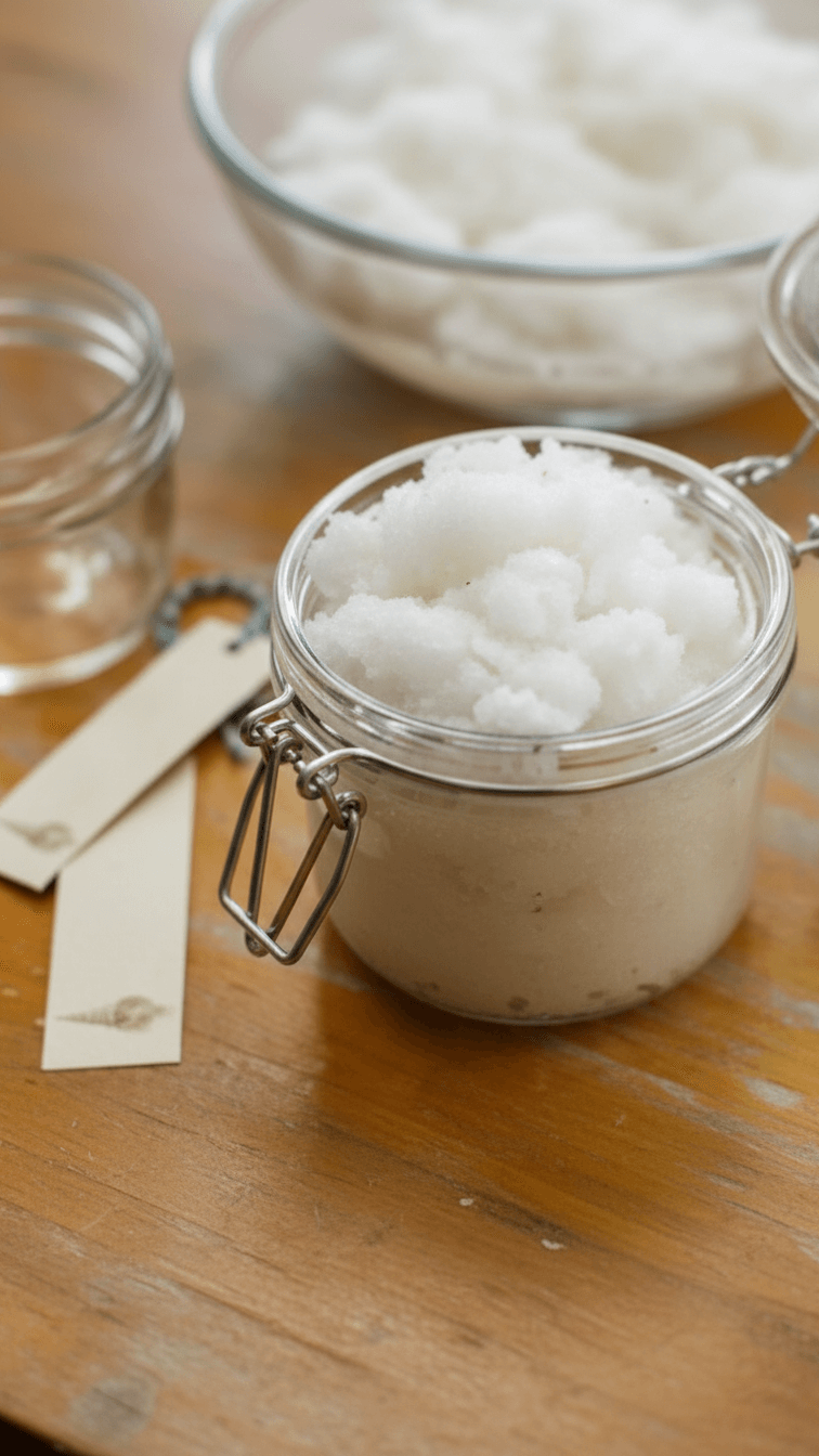 Homemade Coconut Vanilla Sugar Scrub