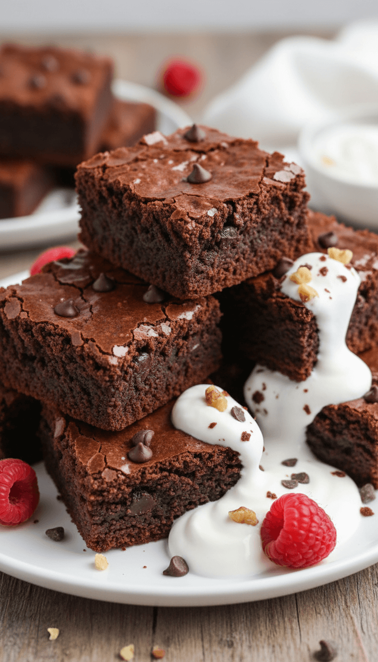 Flourless Greek Yogurt Brownies