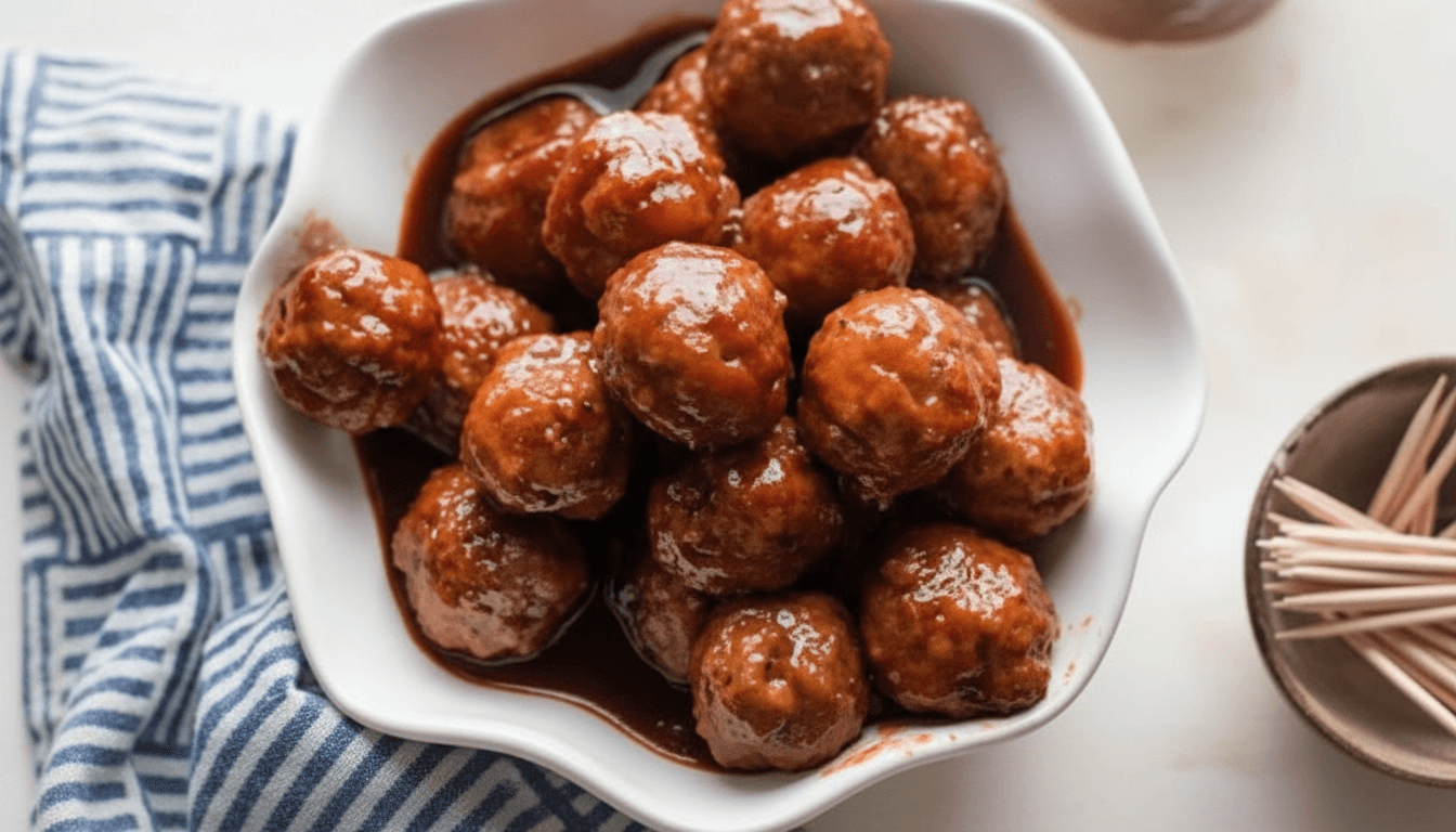 3 Ingredient Crockpot Bbq Meatballs Recipe