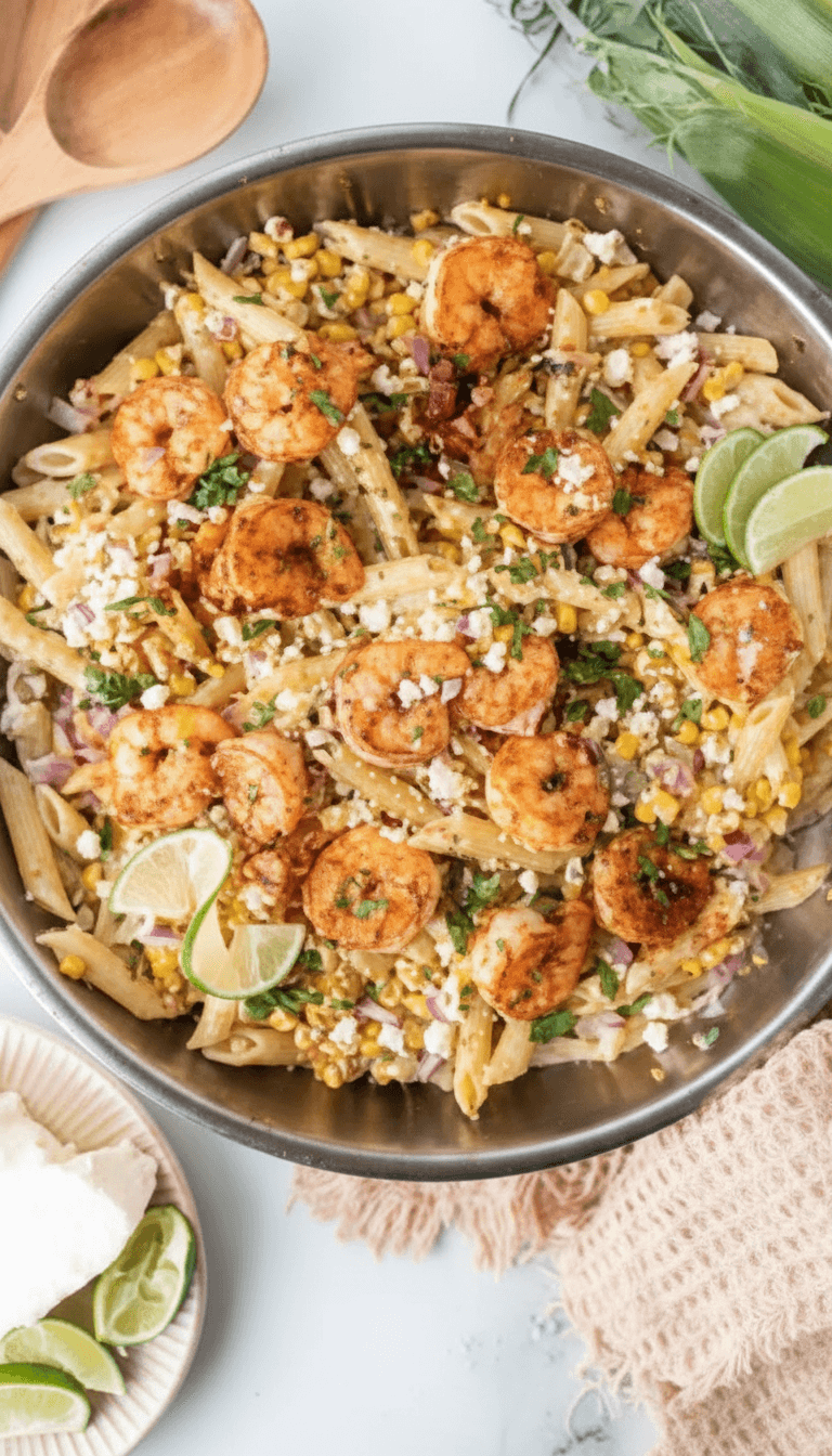 Mexican Street Corn and Shrimp