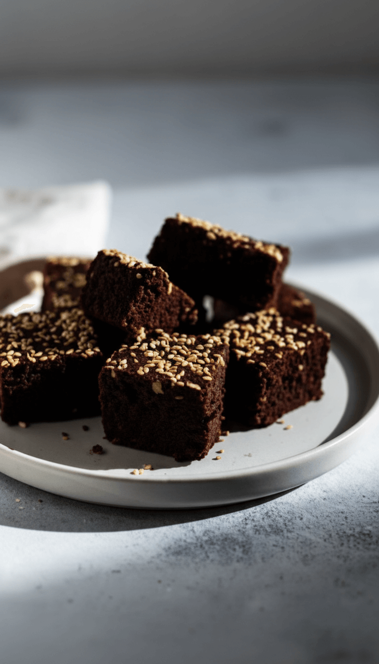 Flourless Tahini Brownies