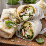 Pesto Chicken and Avocado Bacon Salad Wraps Recipe
