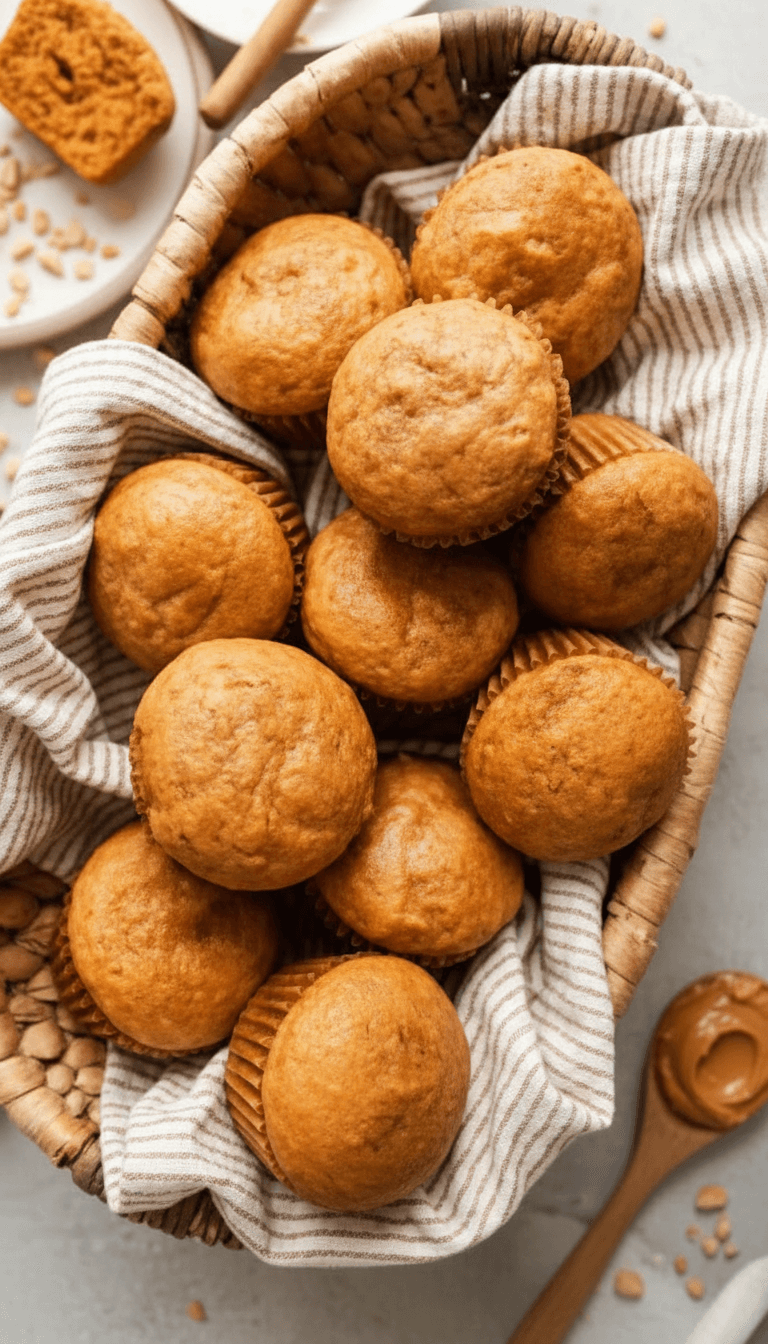 Flourless Peanut Butter Sweet Potato Muffins