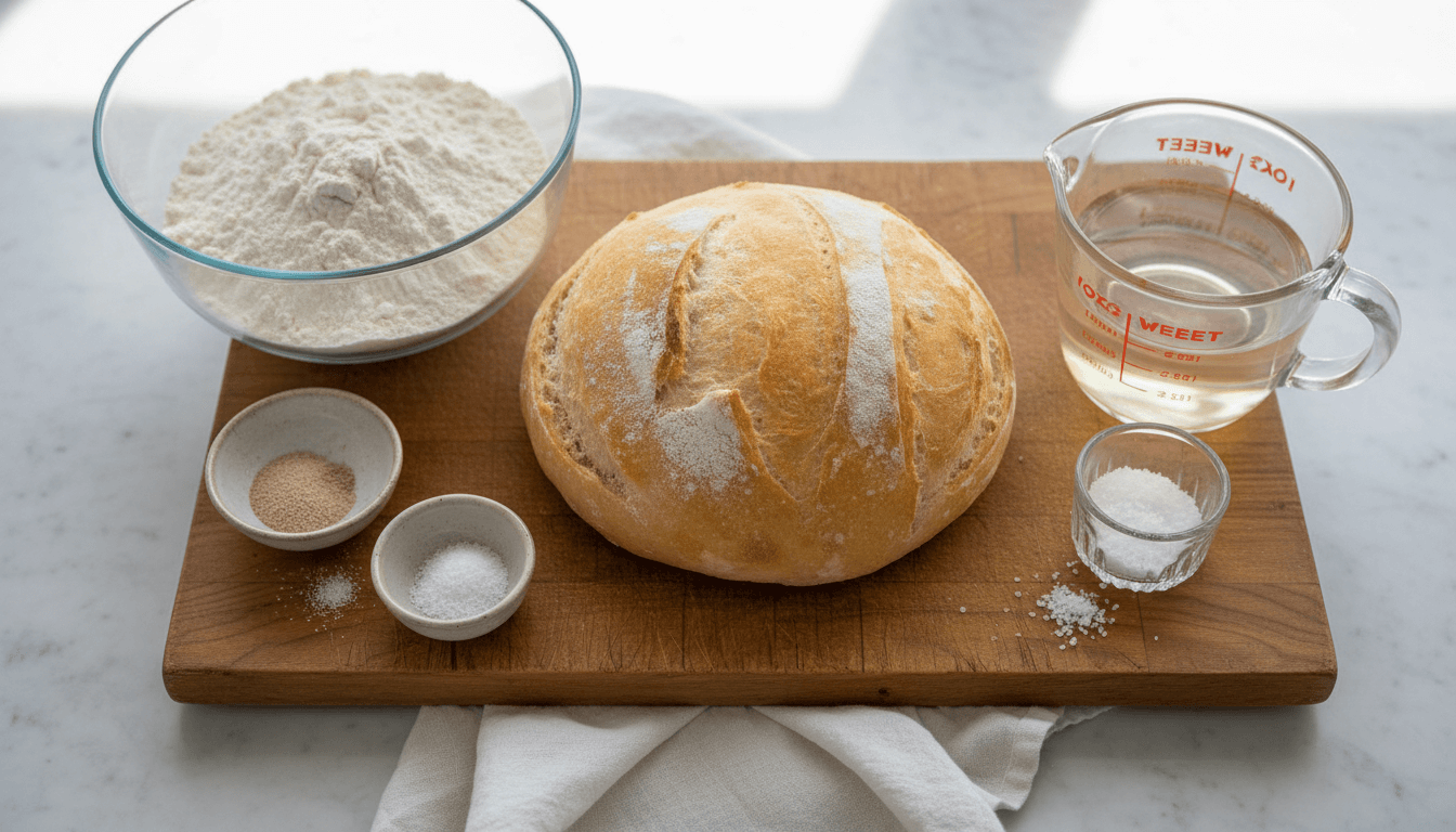 3 Ingredient Artisan Bread Recipe