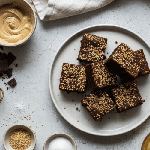 Flourless Tahini Brownies Recipe