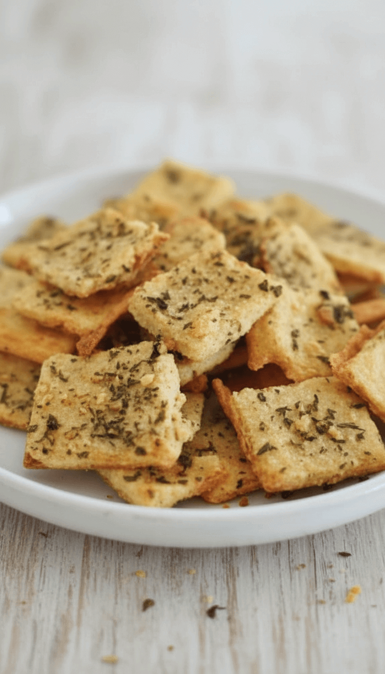 Garlic Herb Chickpea Crackers