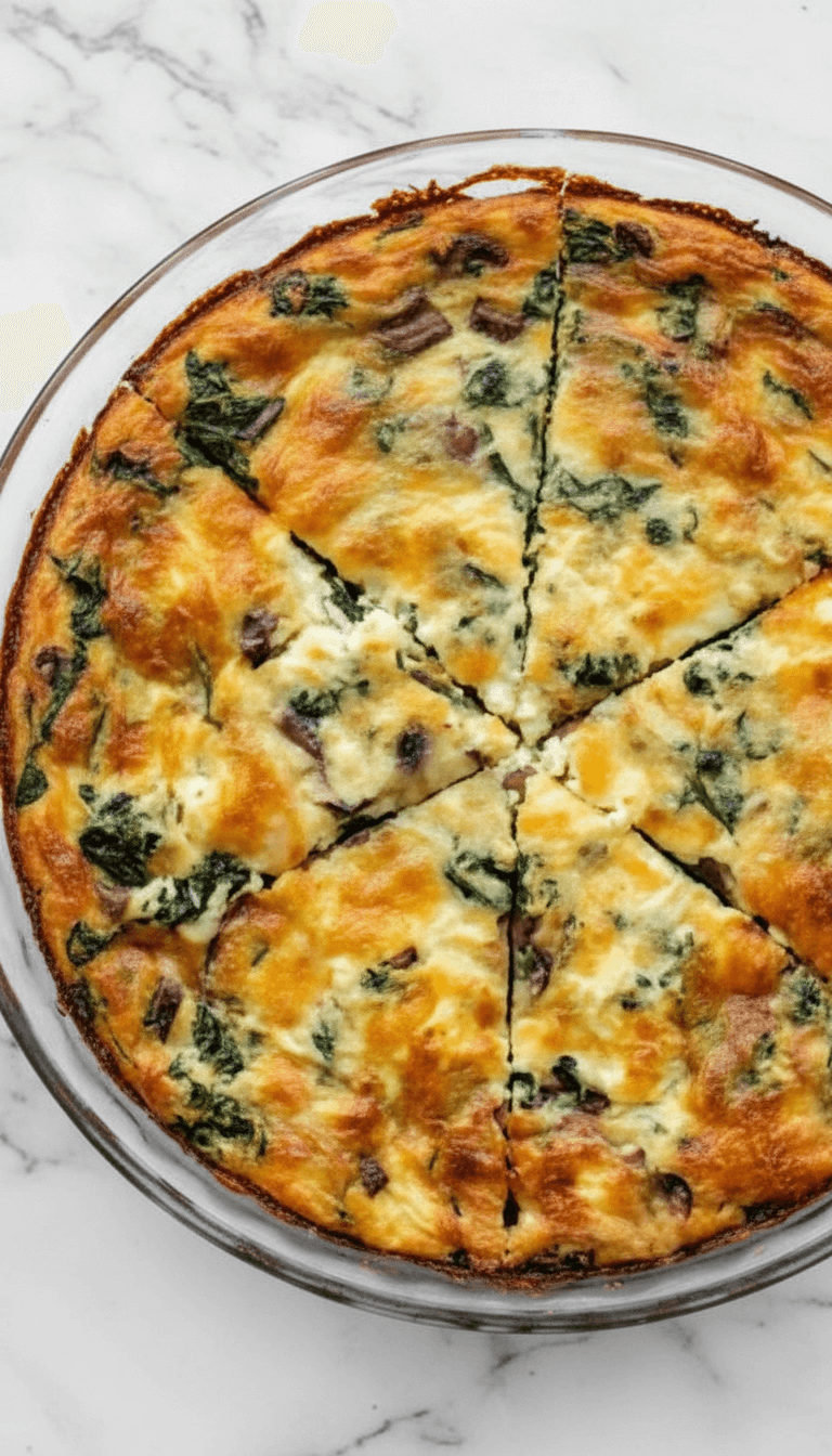 Flourless Spinach Quiche