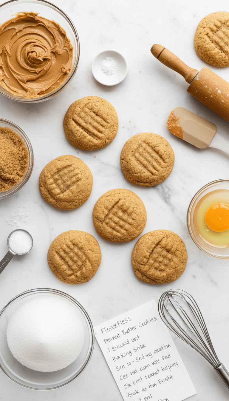 Flourless Peanut Butter Cookies