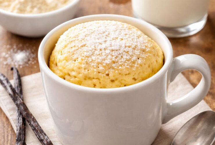 Easy Vanilla Protein Mug Cake