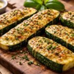 Cheesy Garlic Zucchini Steaks Recipe