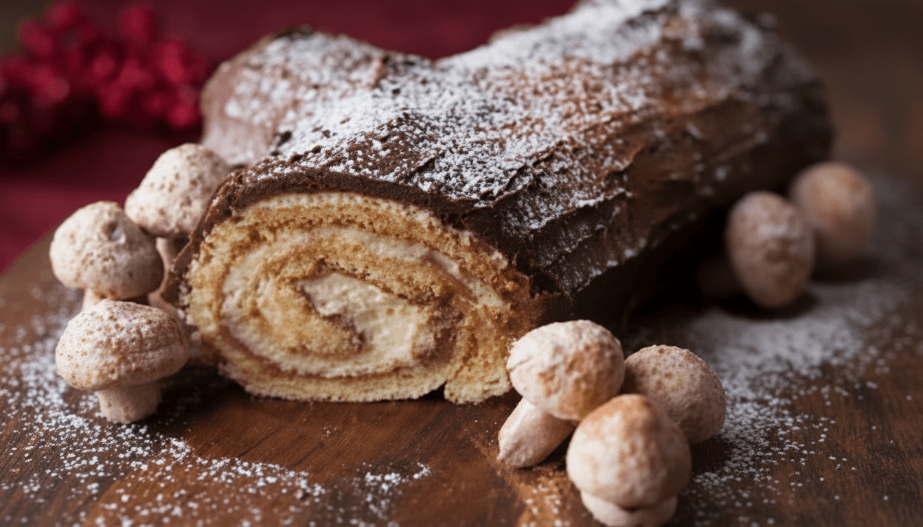 Tiramisu Yule Log Cake Recipe